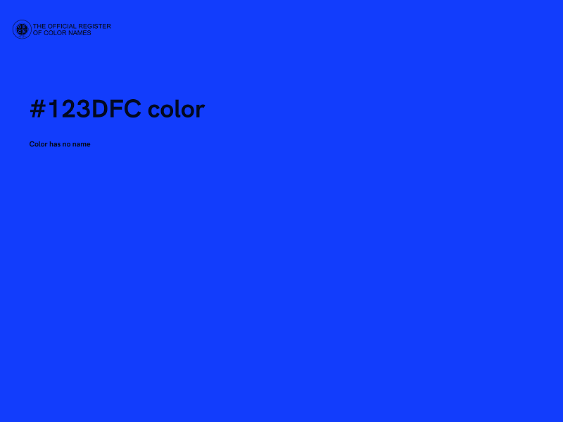 #123DFC color image