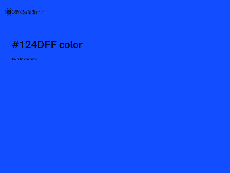 #124DFF color image