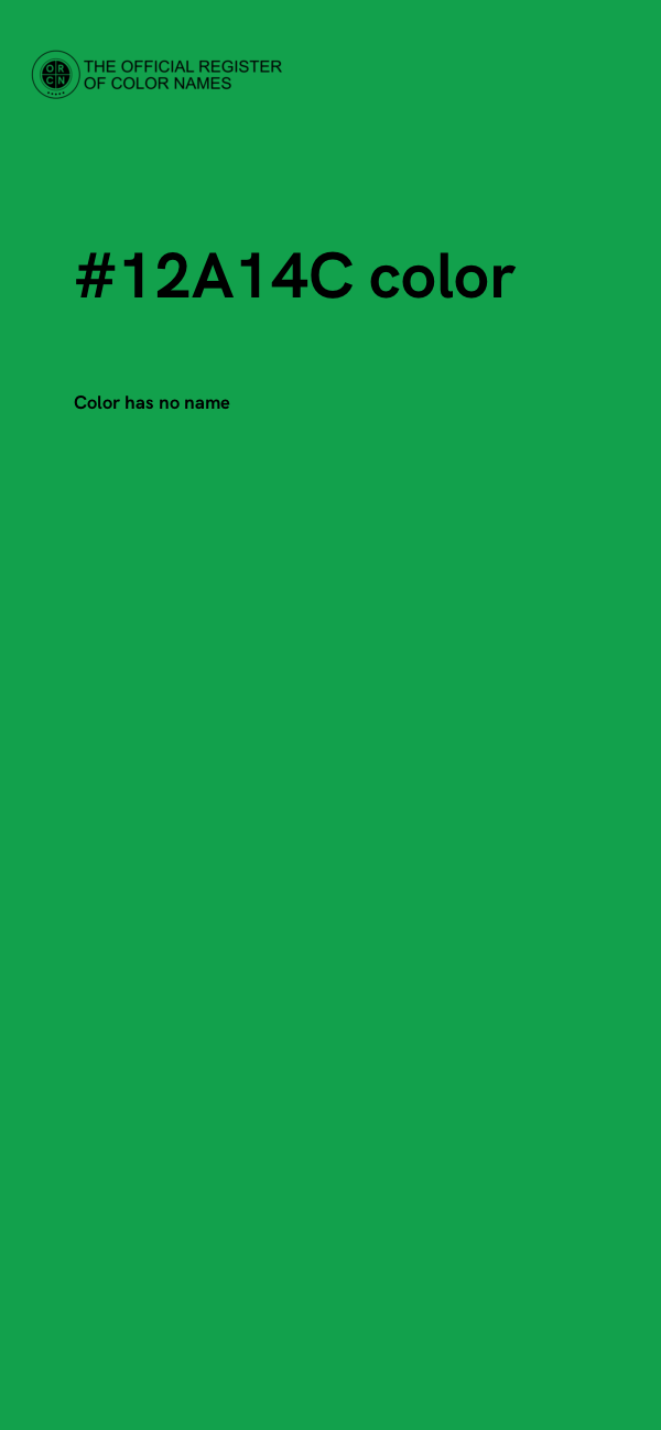 #12A14C color image
