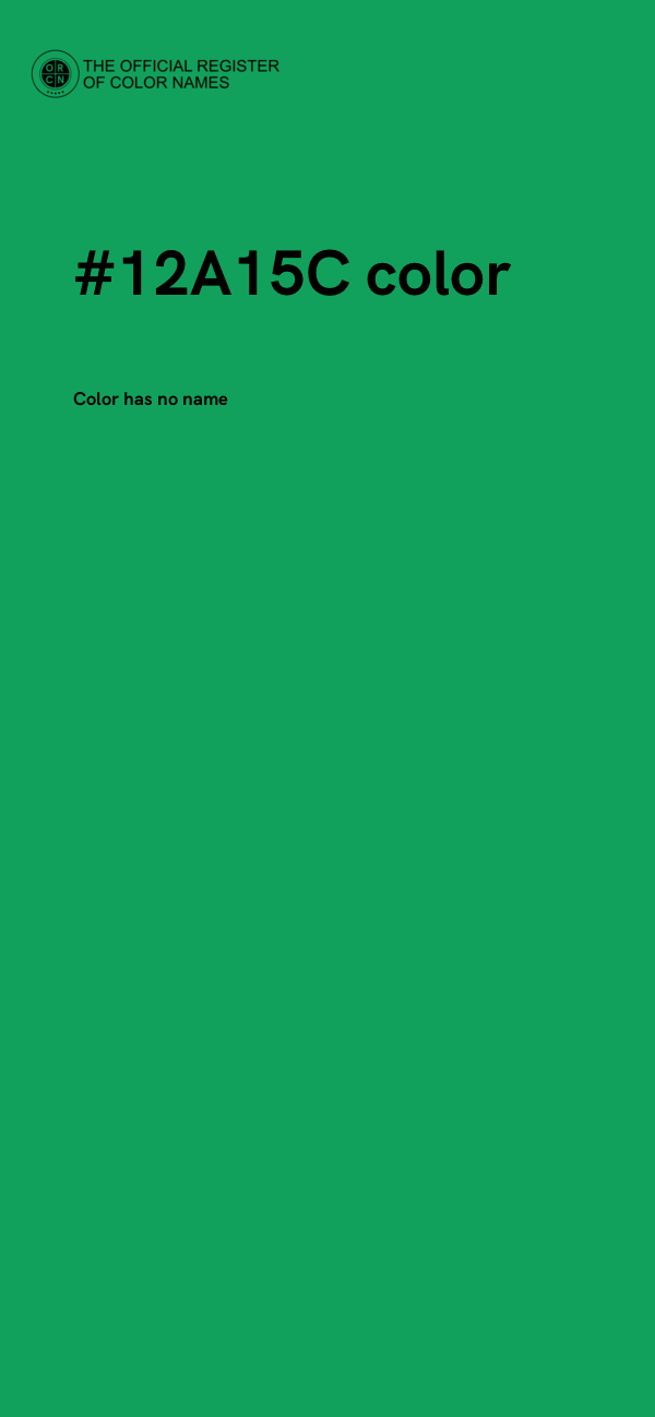 #12A15C color image