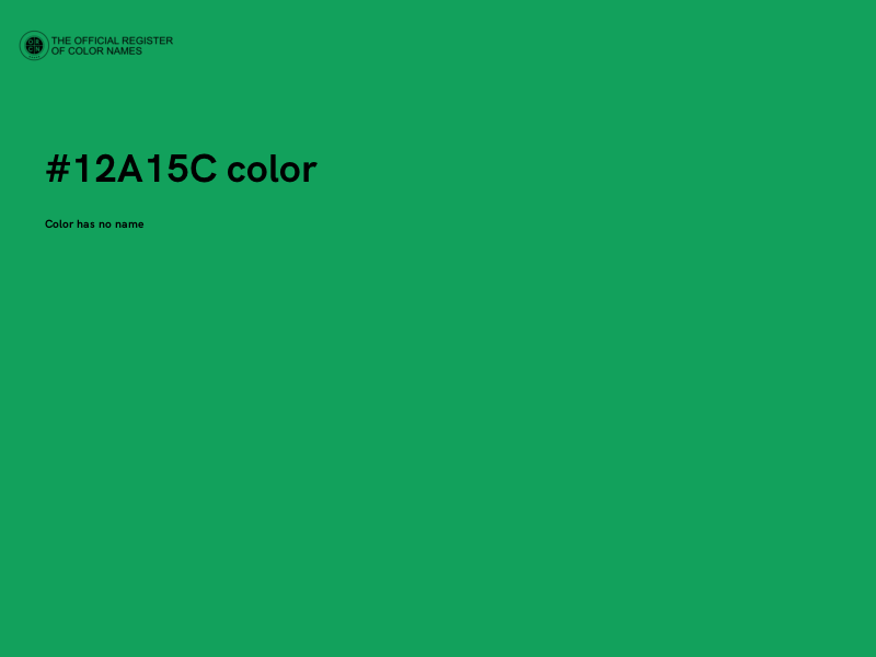 #12A15C color image