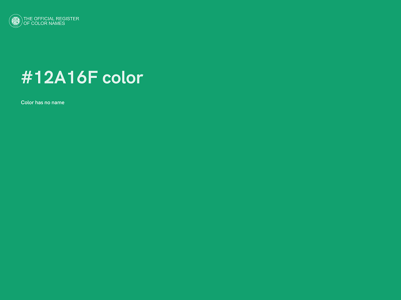 #12A16F color image