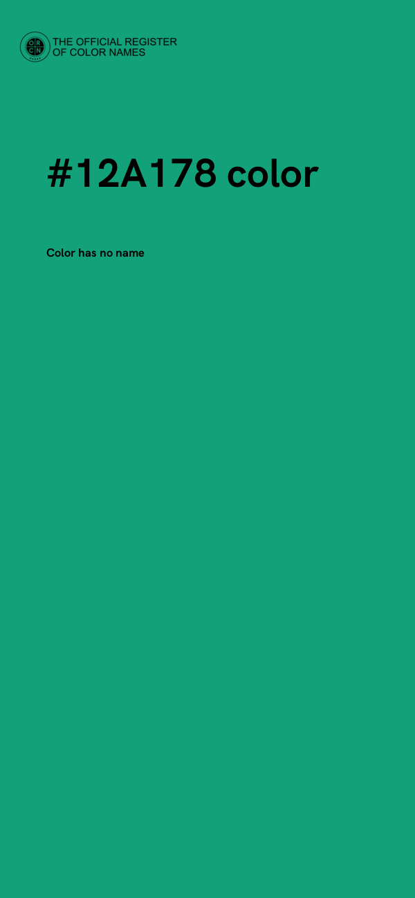 #12A178 color image