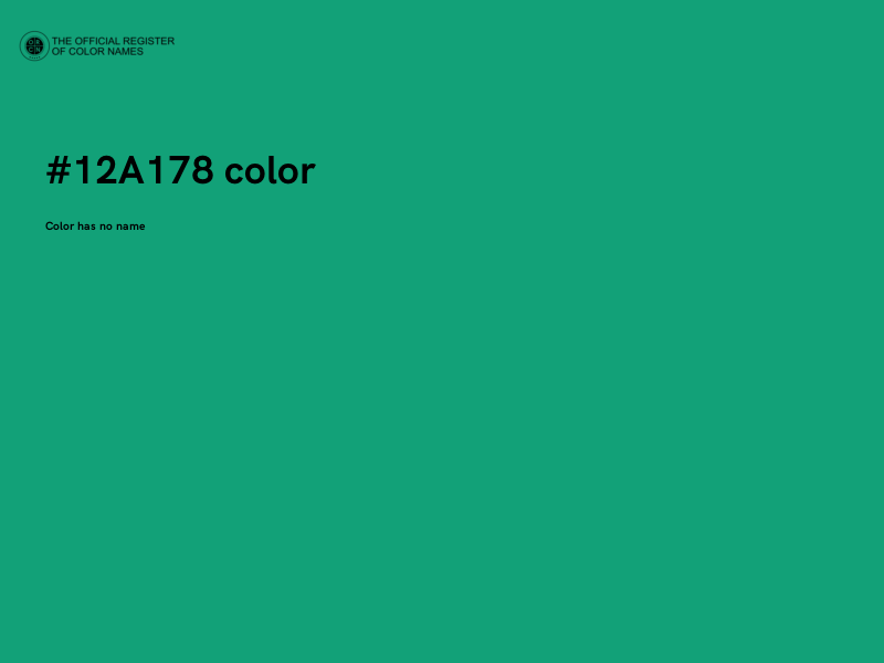 #12A178 color image