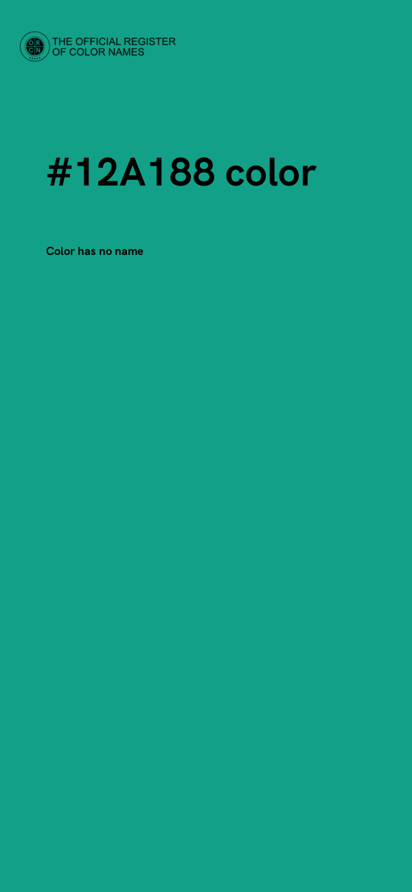 #12A188 color image