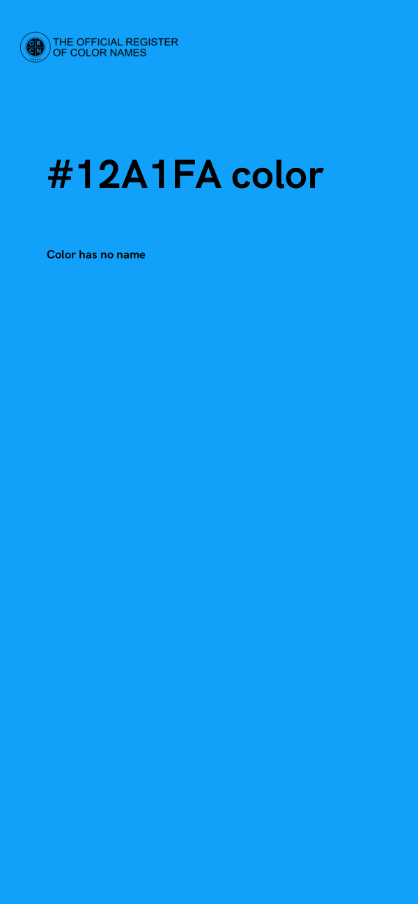 #12A1FA color image