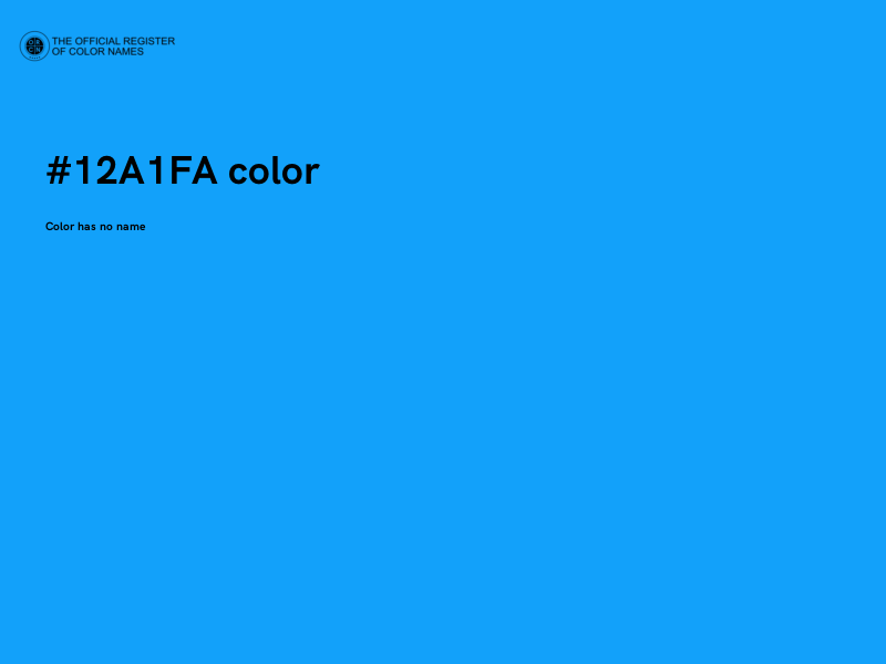 #12A1FA color image