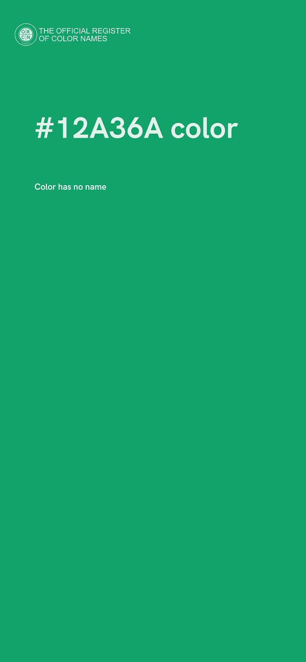 #12A36A color image