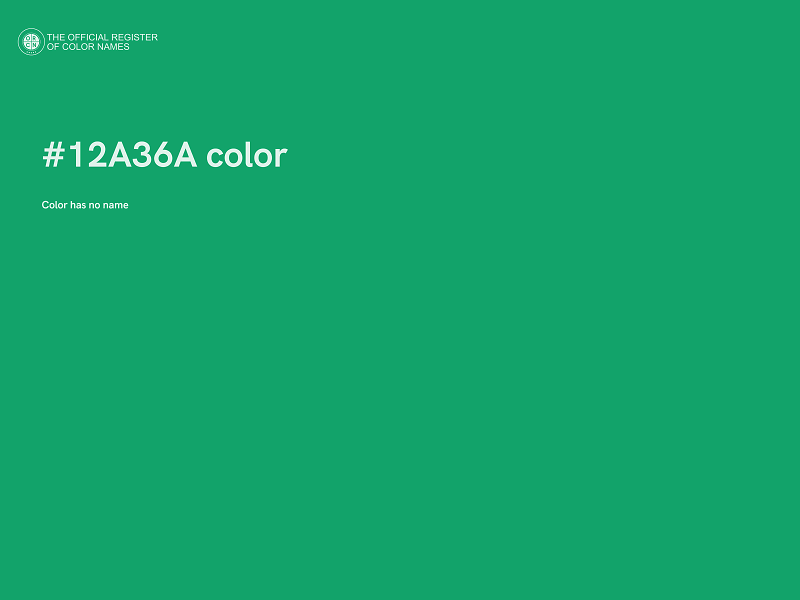 #12A36A color image