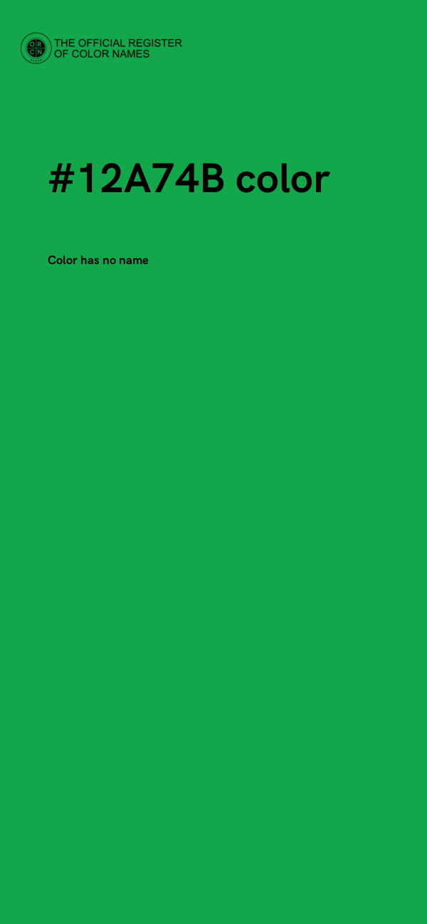#12A74B color image