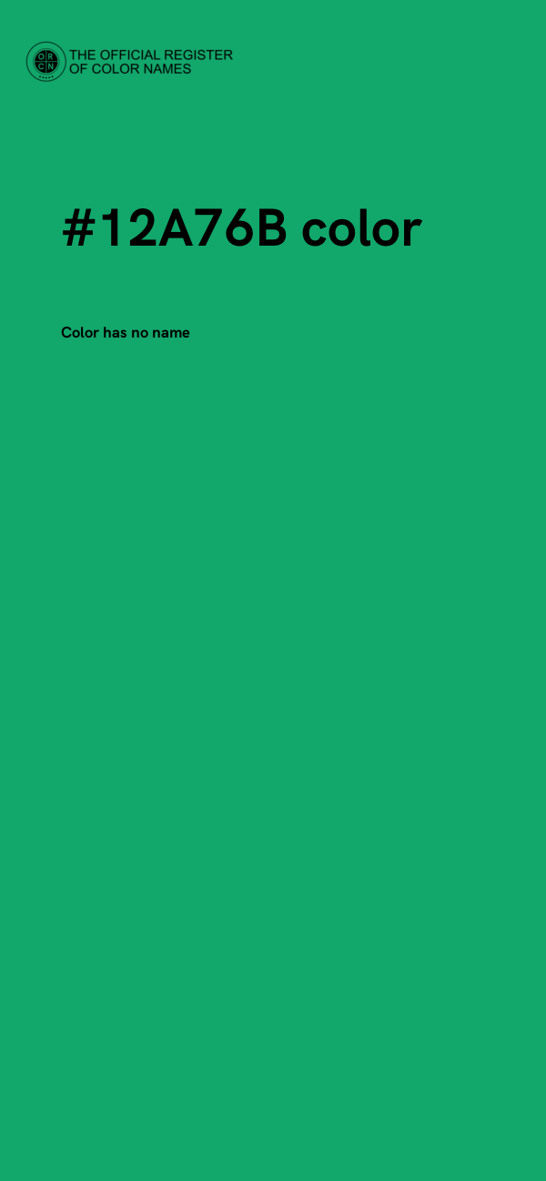 #12A76B color image