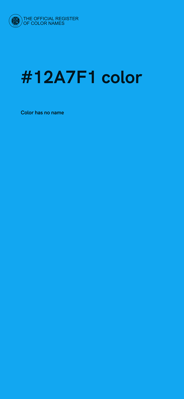 #12A7F1 color image