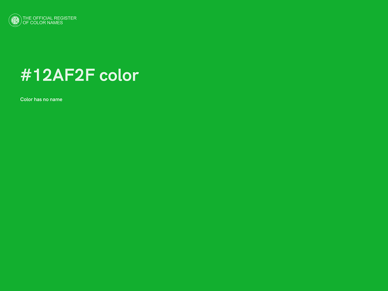 #12AF2F color image