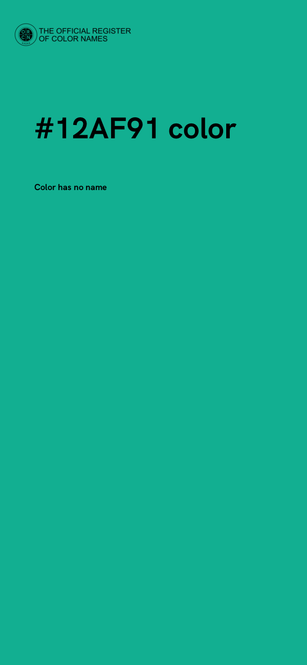#12AF91 color image
