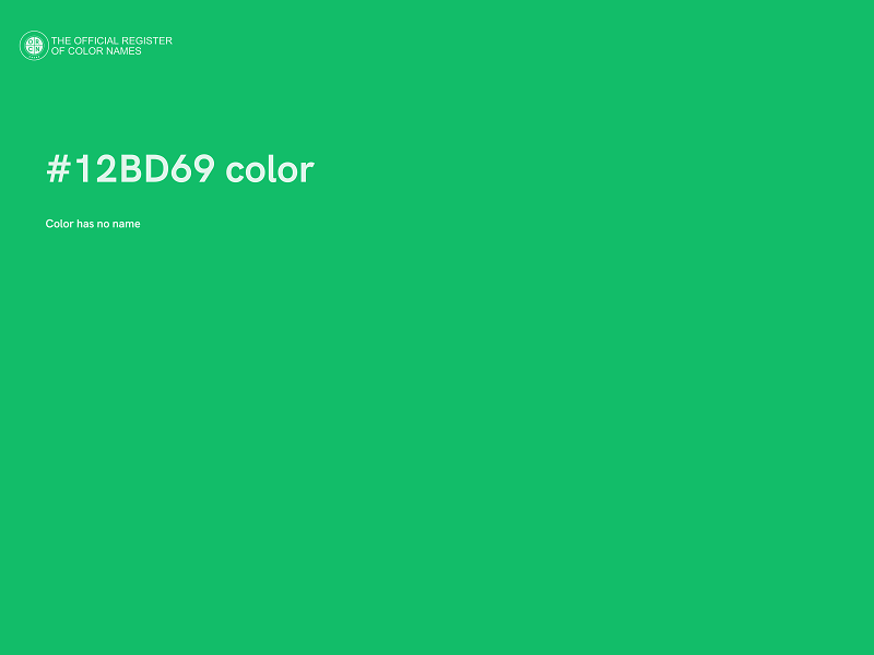 #12BD69 color image