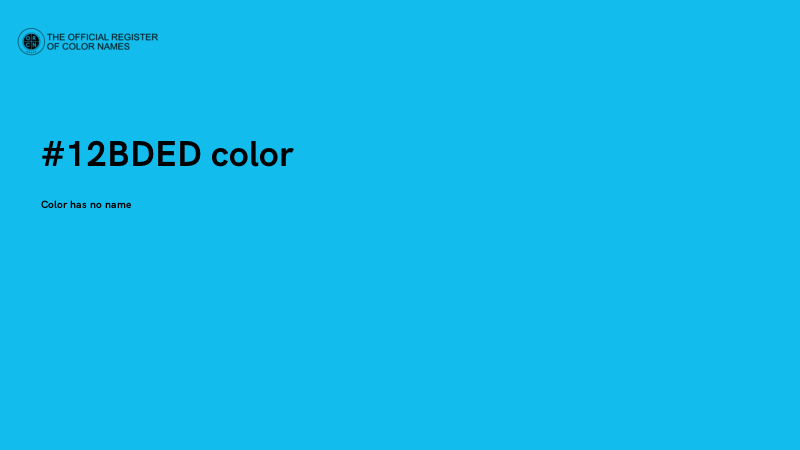 #12BDED color image
