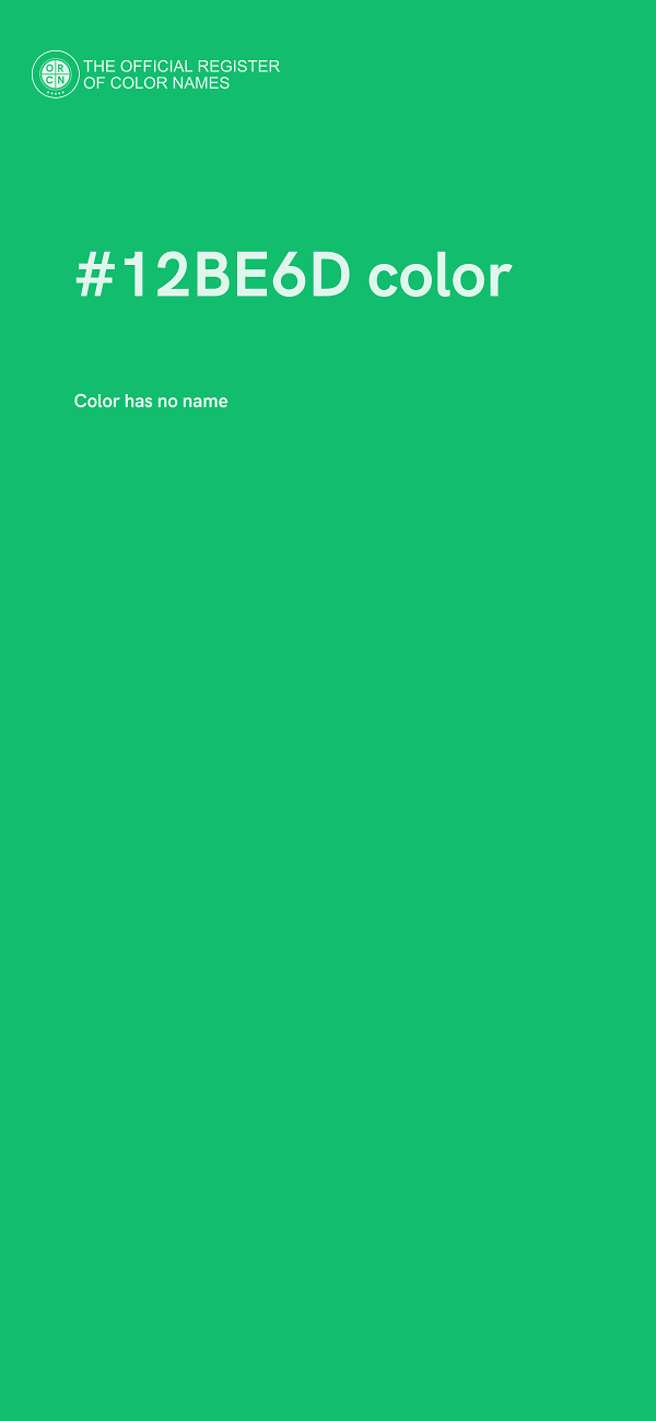 #12BE6D color image
