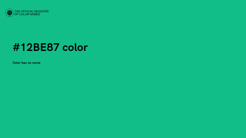 #12BE87 color image