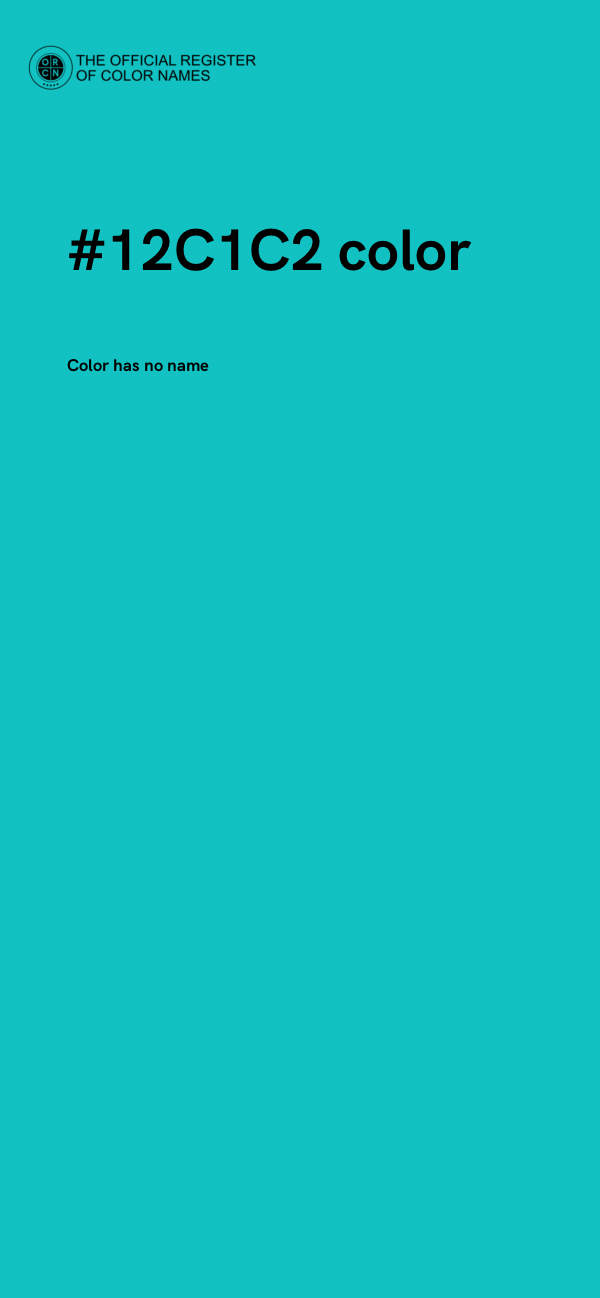 #12C1C2 color image