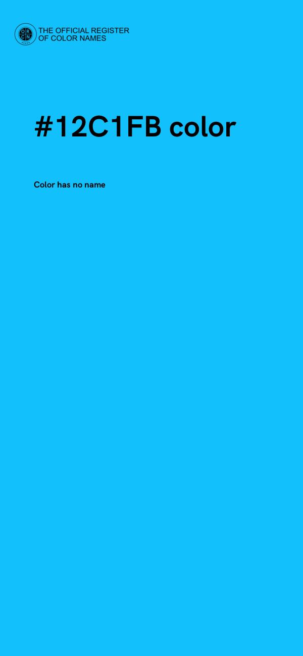 #12C1FB color image