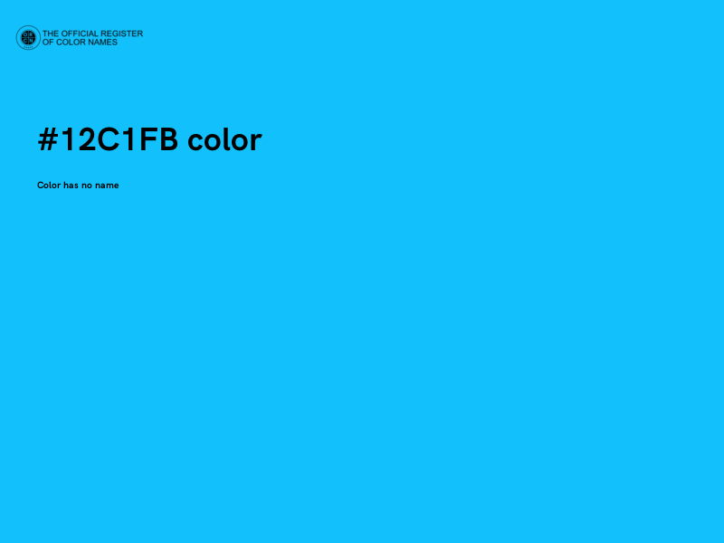 #12C1FB color image