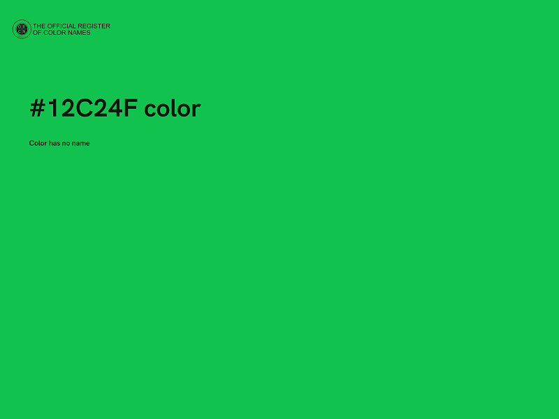 #12C24F color image