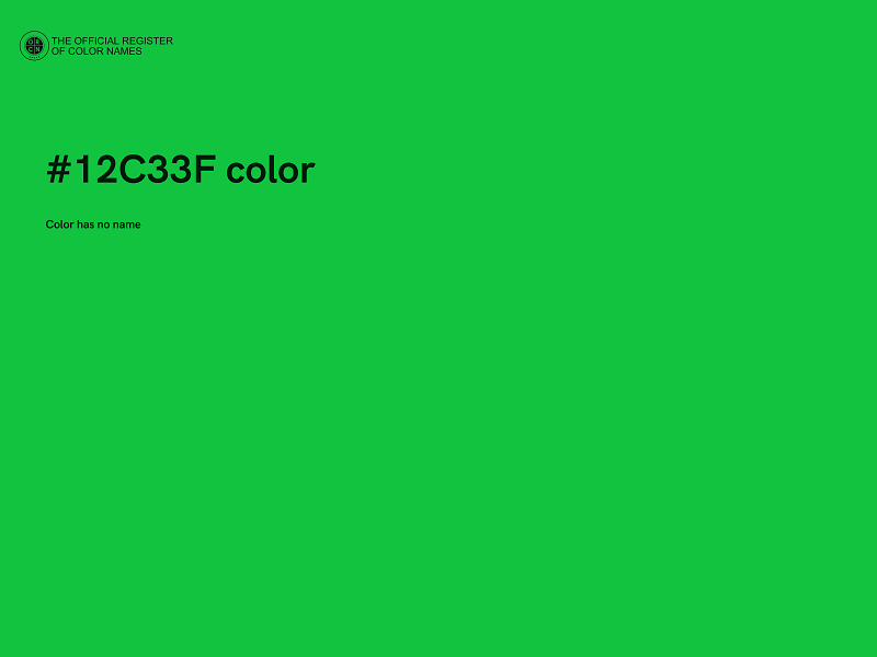 #12C33F color image