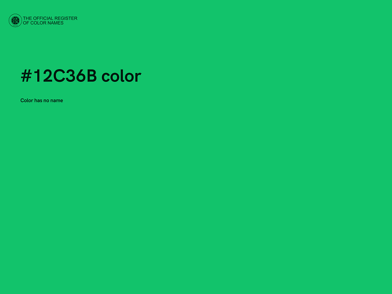 #12C36B color image