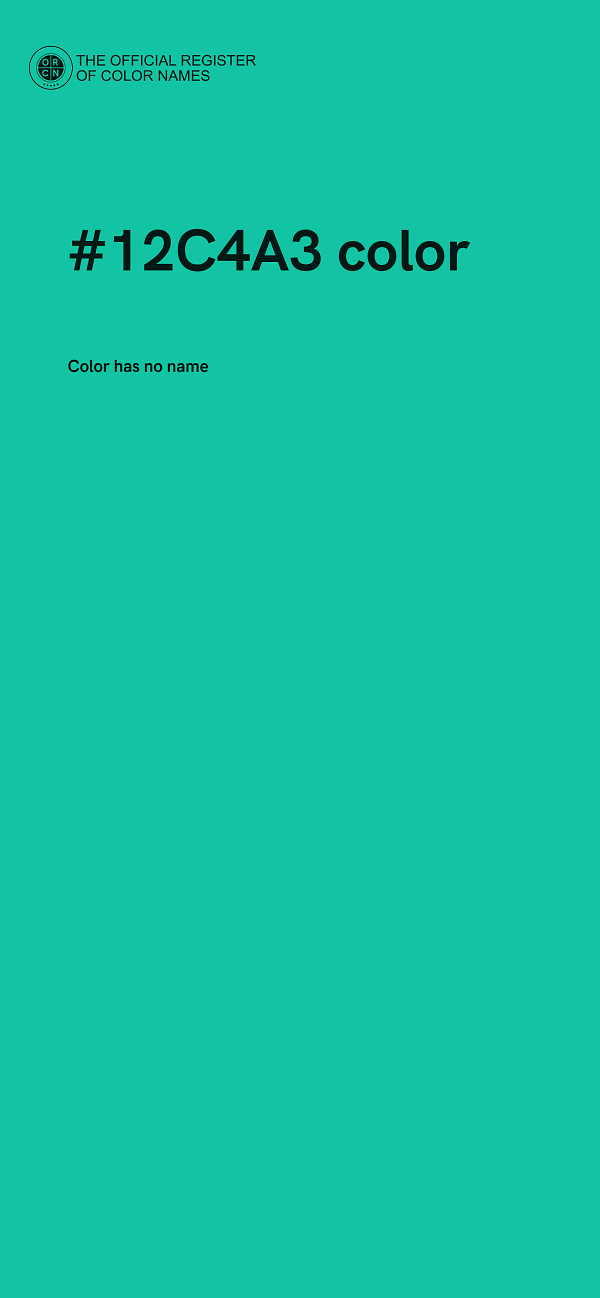 #12C4A3 color image