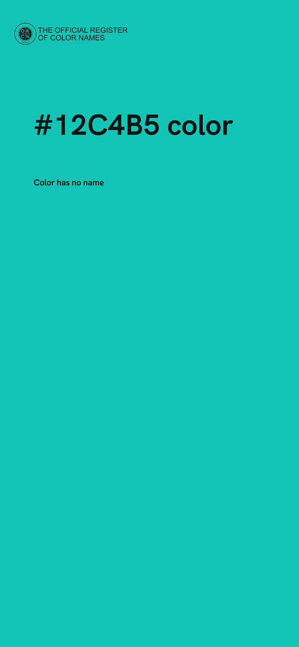 #12C4B5 color image