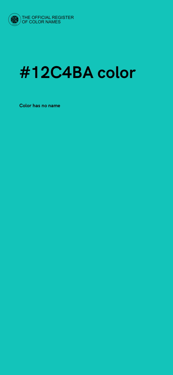 #12C4BA color image