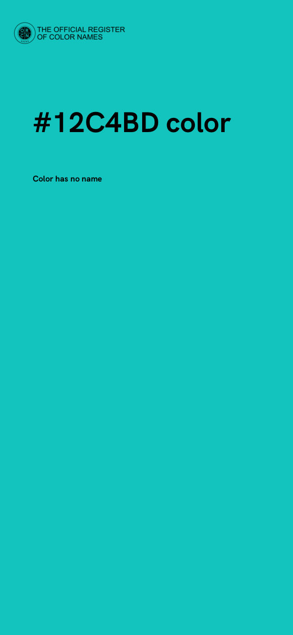 #12C4BD color image