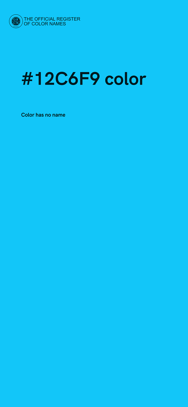 #12C6F9 color image