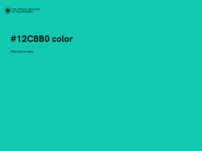 #12C8B0 color image
