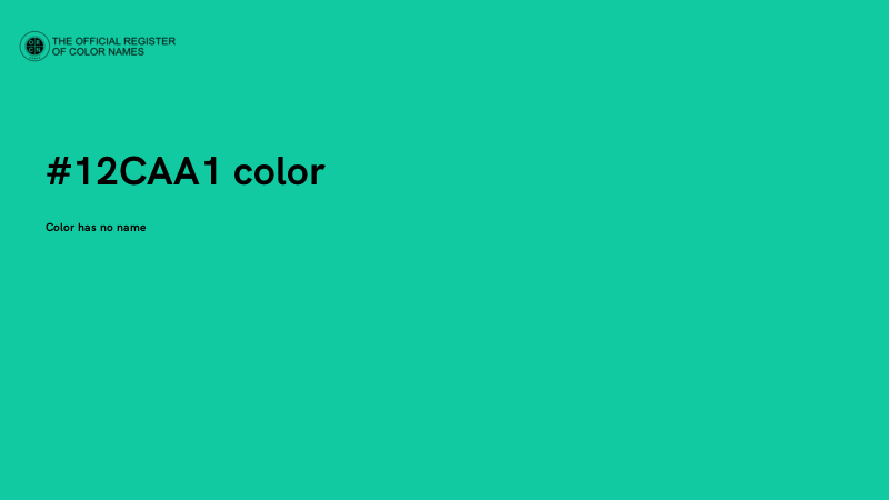#12CAA1 color image