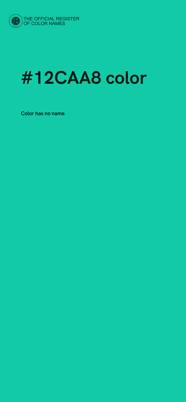 #12CAA8 color image