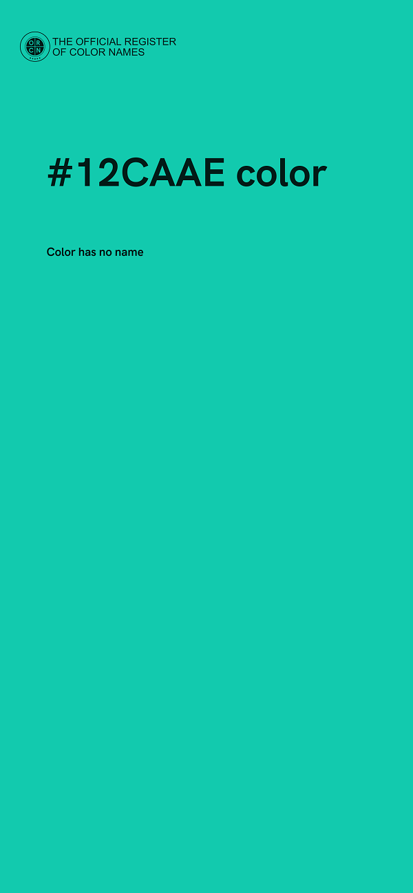 #12CAAE color image