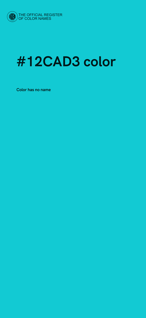 #12CAD3 color image