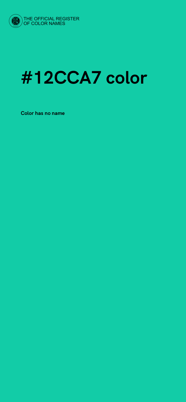 #12CCA7 color image