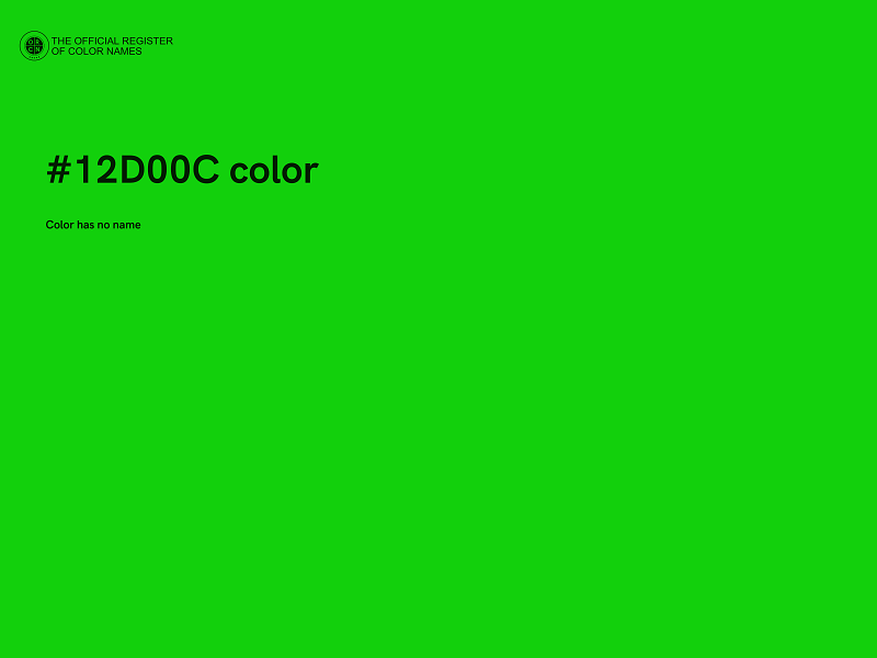 #12D00C color image