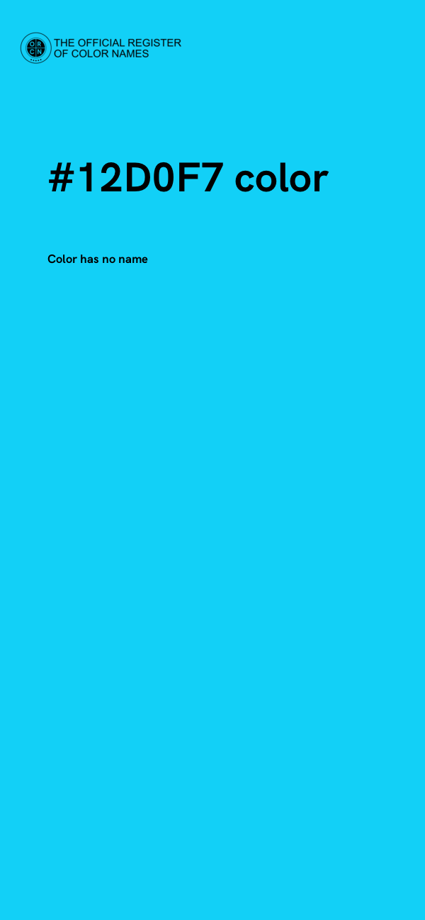 #12D0F7 color image
