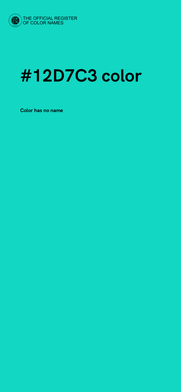 #12D7C3 color image