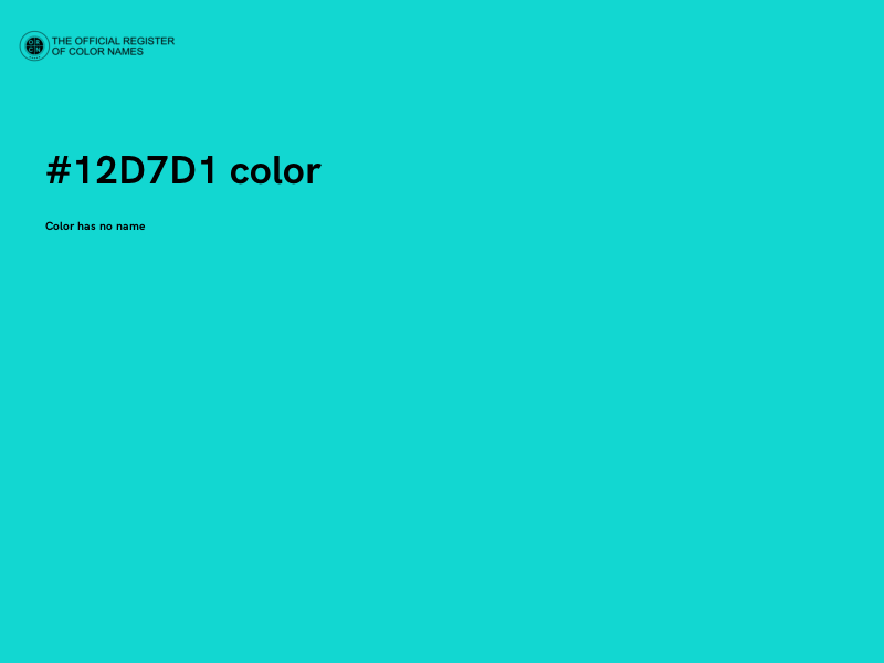 #12D7D1 color image