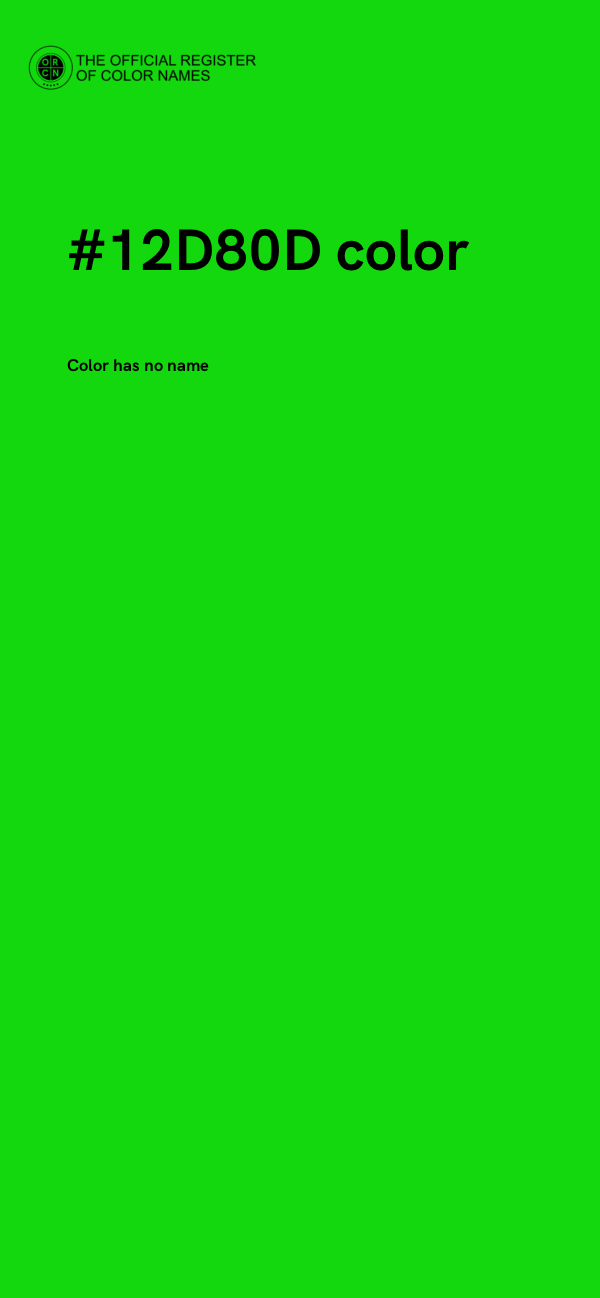 #12D80D color image