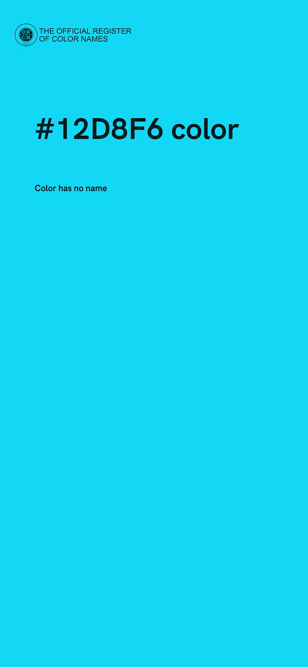 #12D8F6 color image