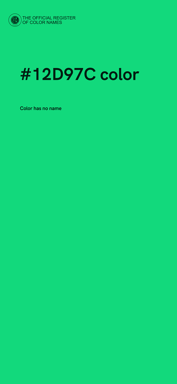 #12D97C color image