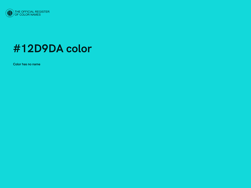 #12D9DA color image