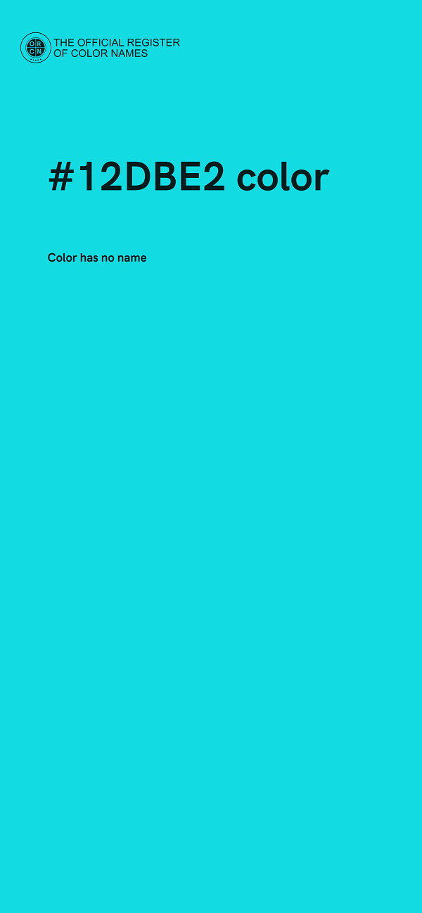 #12DBE2 color image