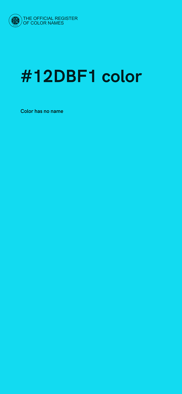 #12DBF1 color image