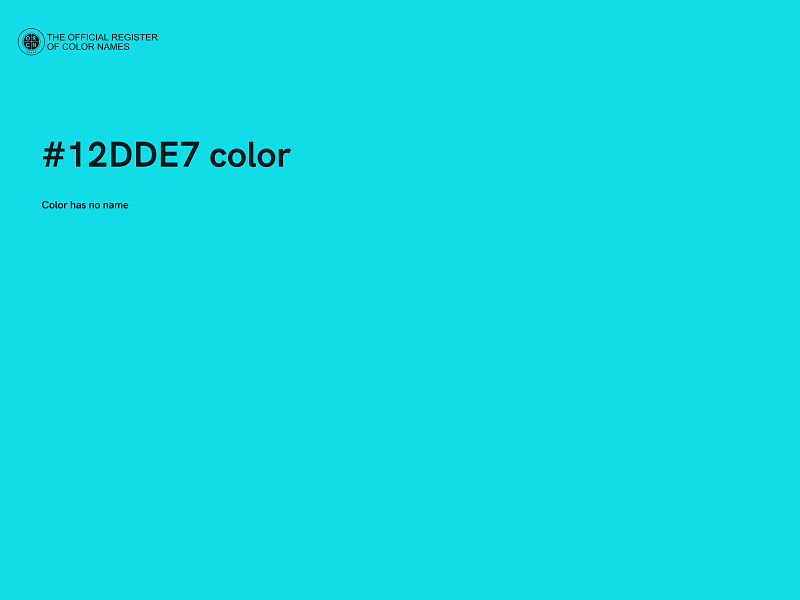 #12DDE7 color image